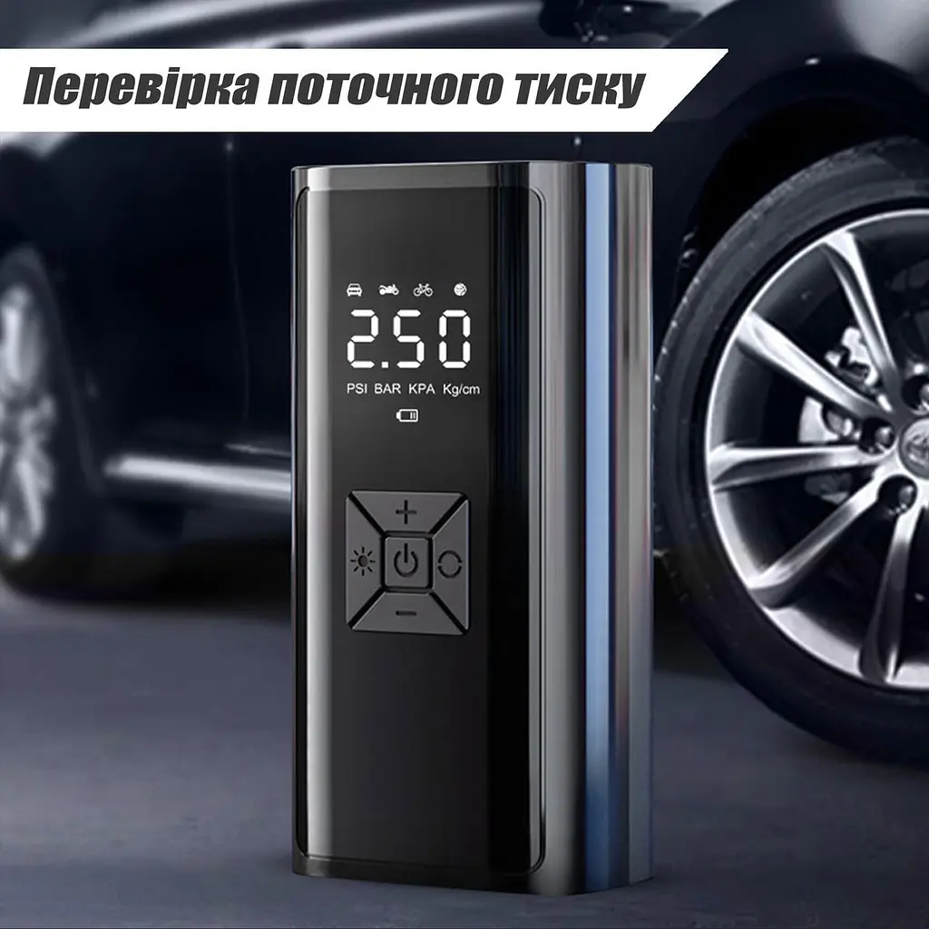 Автомобільний Компресор Suitu 6000 mAh 150 PSI 120W Автокомпресор Портативний Акумуляторний Автомобільний Насос для Авто Шин - фото 10