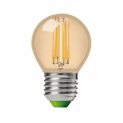 Лампочка Eurolamp LED G45 5W 530 Lm E27 4000K deco 2шт (MLP-LED-G45-05274(Amber)) - фото 2