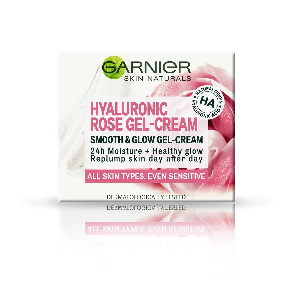 Зволожуючий гіалуроновий гель-крем Garnier Skin Naturals з рожевою водою, для всіх типів шкіри, 50 мл (C6533600) - фото 2