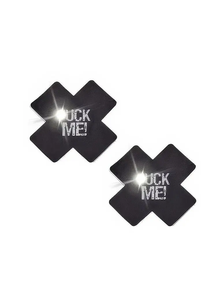 Виниловые наклейки на соски с принтом 'Fuck Me!' One size Черный K000253 - фото 7