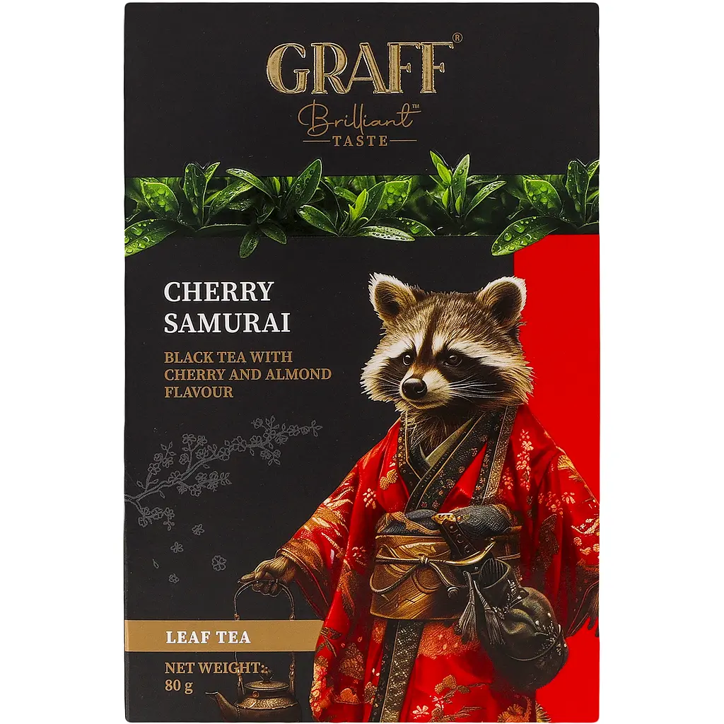 Уцінка. Чай чорний з вишнею Graff Cherry Samurai Вишневий Самурай 80 г  - фото 2