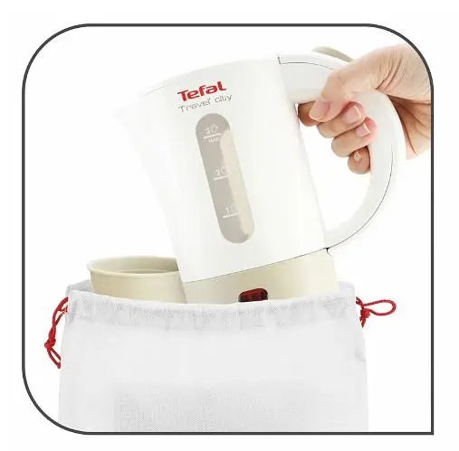 Электрочайник Tefal TRAVEL'CITY KO120130 0.5 л белый - фото 2