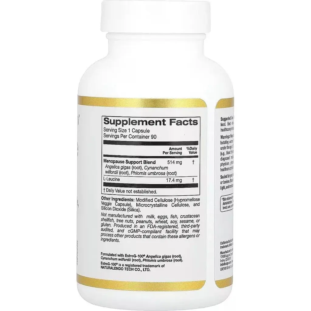 Підтримка при менопаузі California Gold Nutrition Menopause Support 90 капсул - фото 2