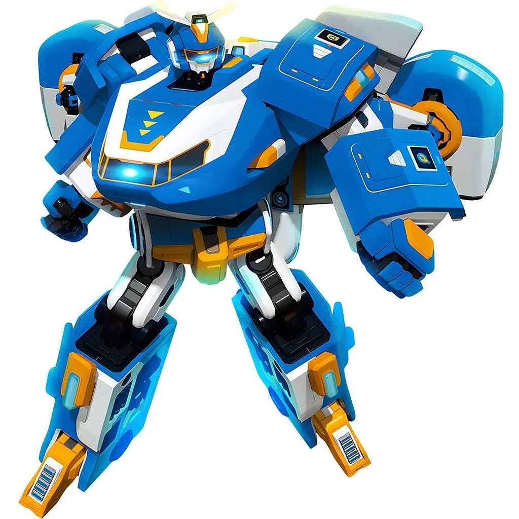 Ігровий набір Super Wings Transforming Aircraft Повітряна База Робот зі світловими та звуковими ефектами EU760888) - фото 2
