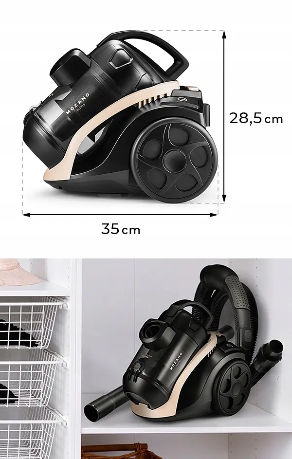 Циклонний пилосос без мішка Mozano Smart Cyclonic 4000W Beige - фото 8