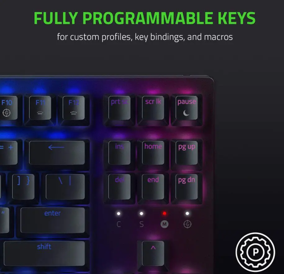 Клавиатура игровая механическая RAZER BlackWidow V-3 TKL RU Green Switch Black - фото 7