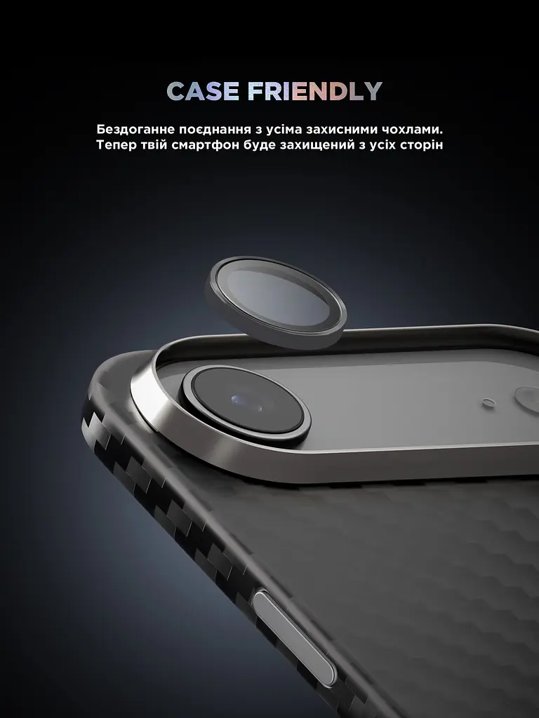 Захисне скло для камери Apple iPhone 17 Air, Supreme BI, чорний колір, з рамкою, глянцеве скло для захисту лінз, протиударне, прозоре, з клейовим шаром по контуру, не впливає на якість фото, ArmorStandart (ARM86448) - фото 6