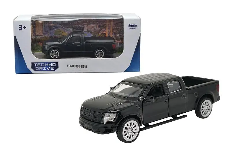 Іграшкова машинка позашляховик пікап Ford F-150 SVT Raptor металева TechnoDrive чорний колір