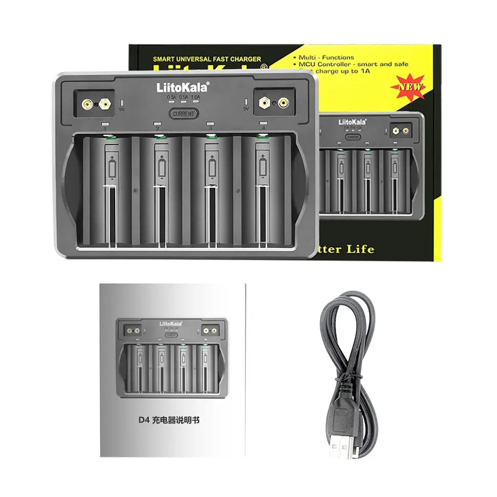 Зарядний пристрій для акумуляторів Liitokala 4 Slots, Ni-MH/Ni-CdAA,AAA,C, Li-ion/IMR32650,21700,18650 (Lii-D4) - фото 3