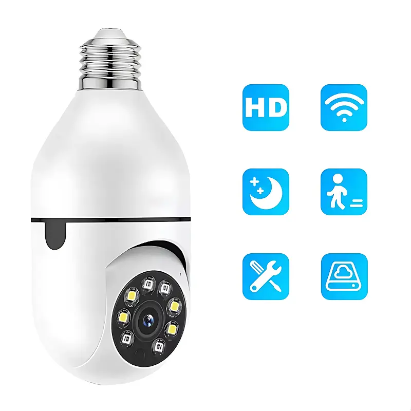 Бездротова IP Full-HD, 2 MP, WIFI камера з датчиком руху і нічним баченням у плафон для лампочки, біла (8247101093) - фото 7