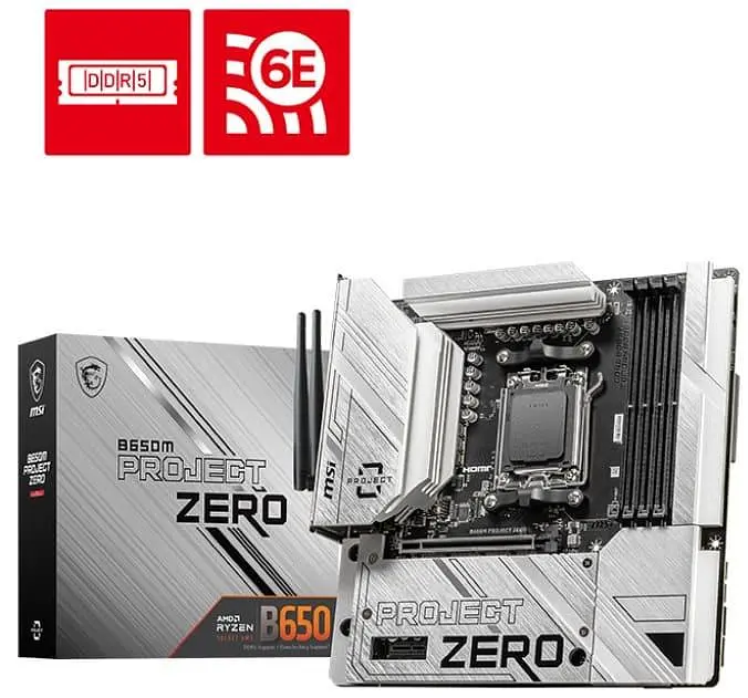 Материнська плата MSI B650M PROJECT ZERO (B650M PROJECT ZERO) (Socket AM5, AMD B650, Micro-ATX) - фото 5