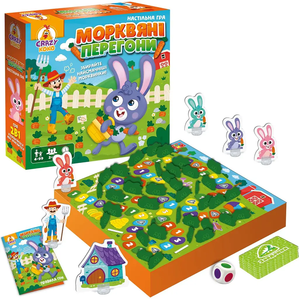 Гра настільна маршрутна Vladi Toys Crazy Koko Морквяні перегони (VT8055-33) - фото 3