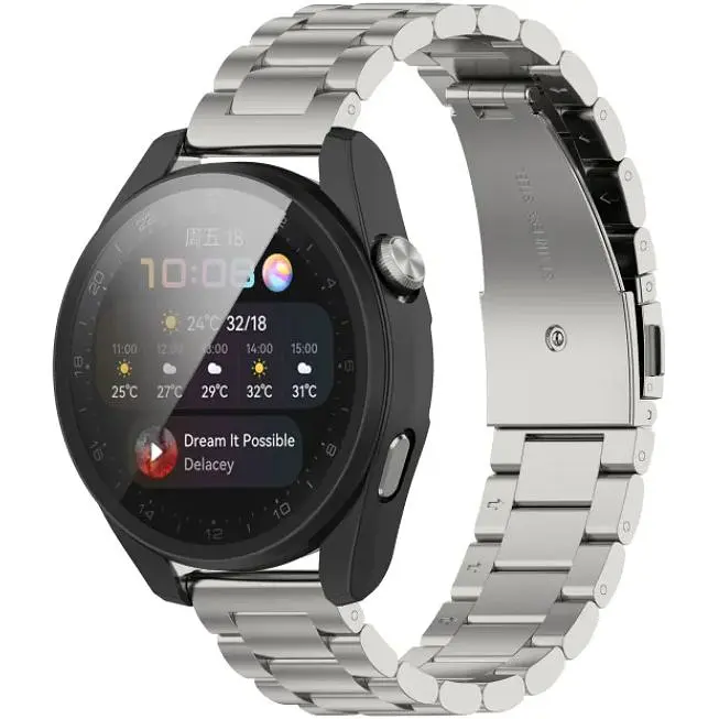 Чехол-накладка DK Пластик Soft-Touch Glass Full Cover для Huawei Watch 3 Pro (black) - фото 4