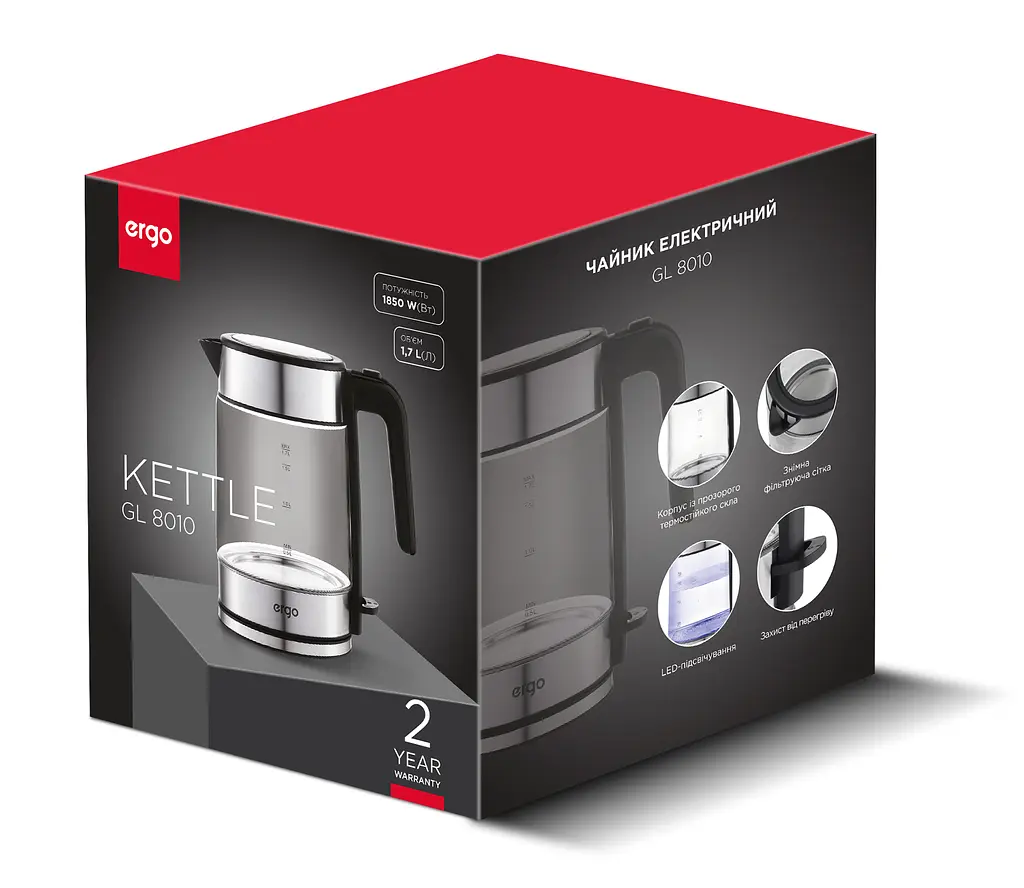 Електрочайник Ergo GL 8010 (7109149) - фото 5