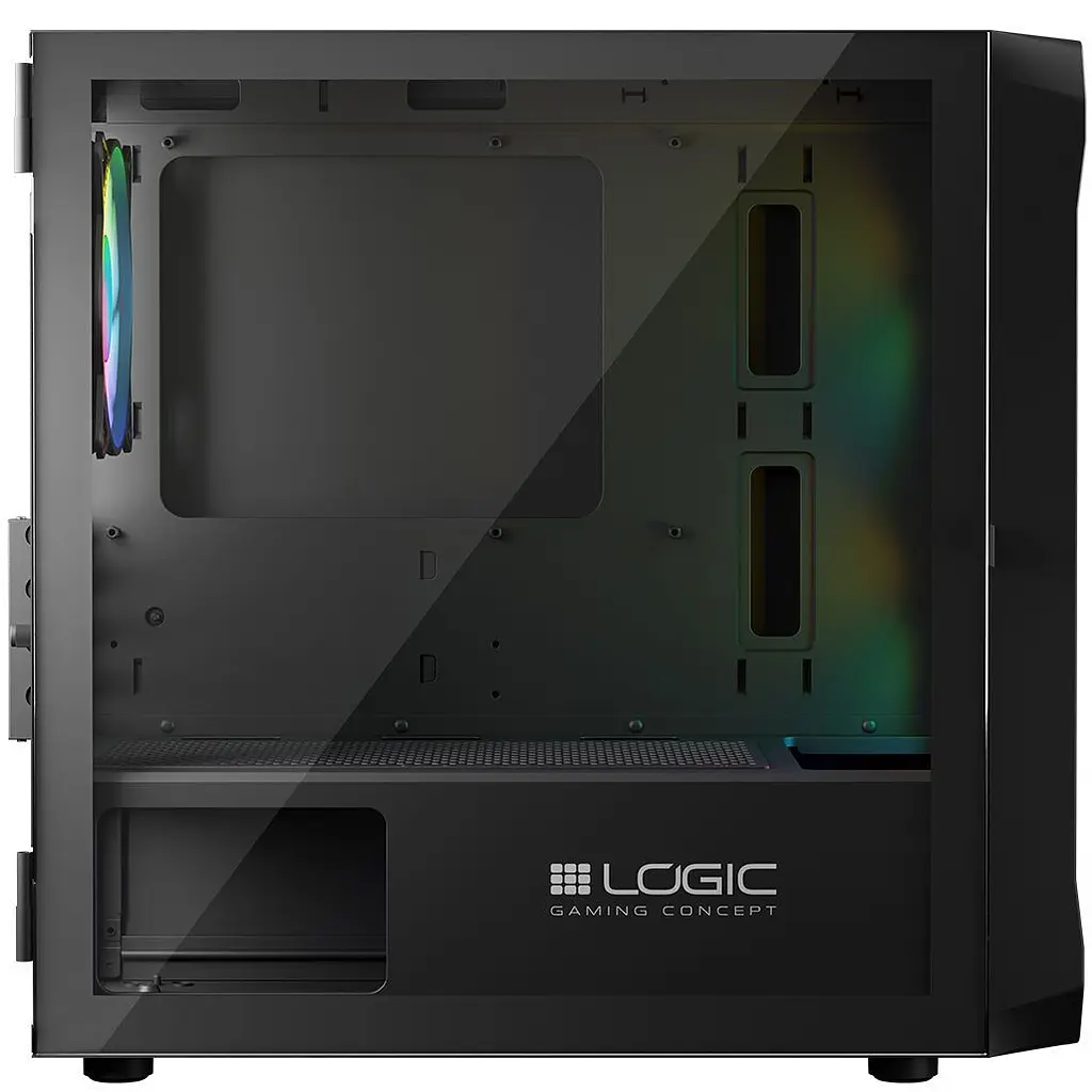 Корпус LogicConcept PORTOS MESH+GLASS ARGB fans 3x120 мм BLACK без БЖ mATX (AM-PORTOS-10-0000000-0002) - фото 10