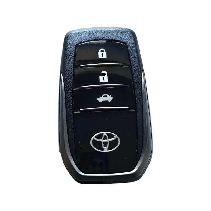Чохол ключа Toyota чорний+хромована окантовка (3 кнопки) TPU - фото 2