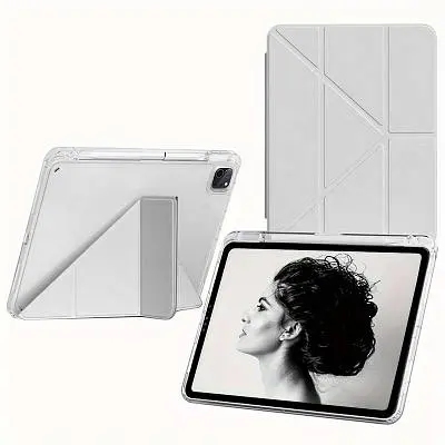 Чохол до планшета BeCover Ultra Slim Origami Transparent Apple iPad Pro 11" M4 2024 Gray (711690) - фото 3