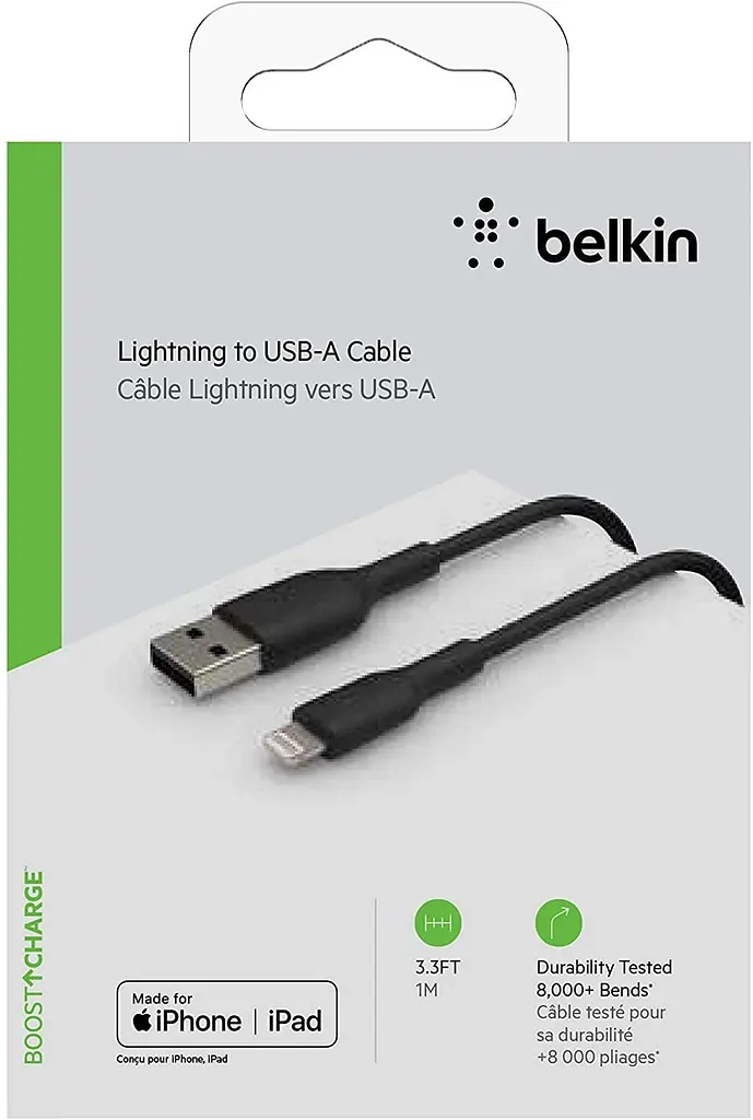 Кабель Belkin USB-A > Lightning подзарядка/синхронизация 1м, 12Вт teh0025054 - фото 7