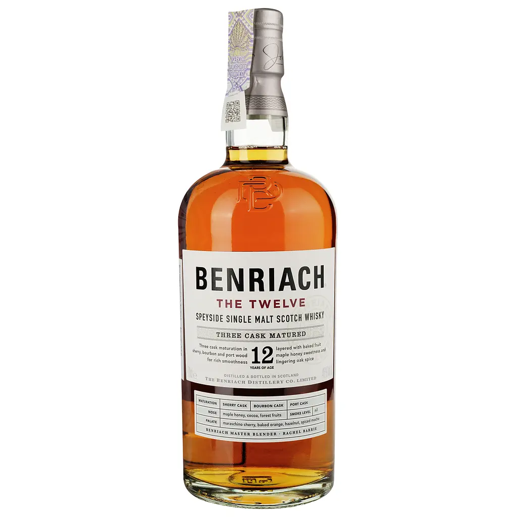 Виски BenRiach The Twelve 12 yo Single Malt Scotch Whisky 46% 0.7 л в тубусе - фото 2