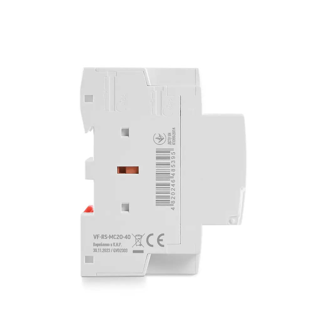 Модульний контактор 2п 40А 2НВ VF-RS-MC2O-40 VIDEX RESIST VIDEX (27910-000) - фото 3
