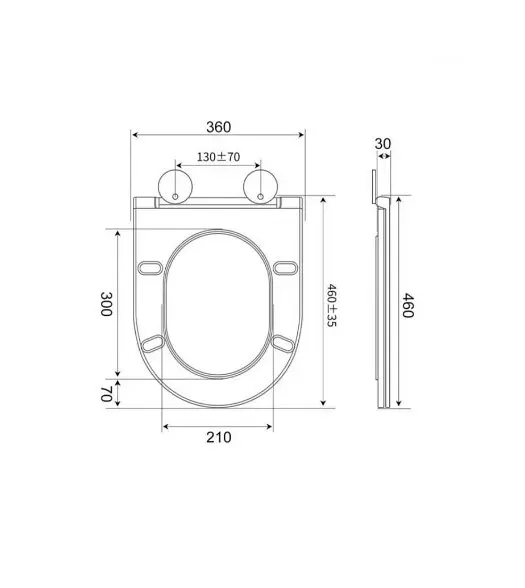 Сидіння для унітазу Mixxus Premium Seat Cover Bevel-2007 швидкознімне з мікроліфтом (MP6717) - фото 6