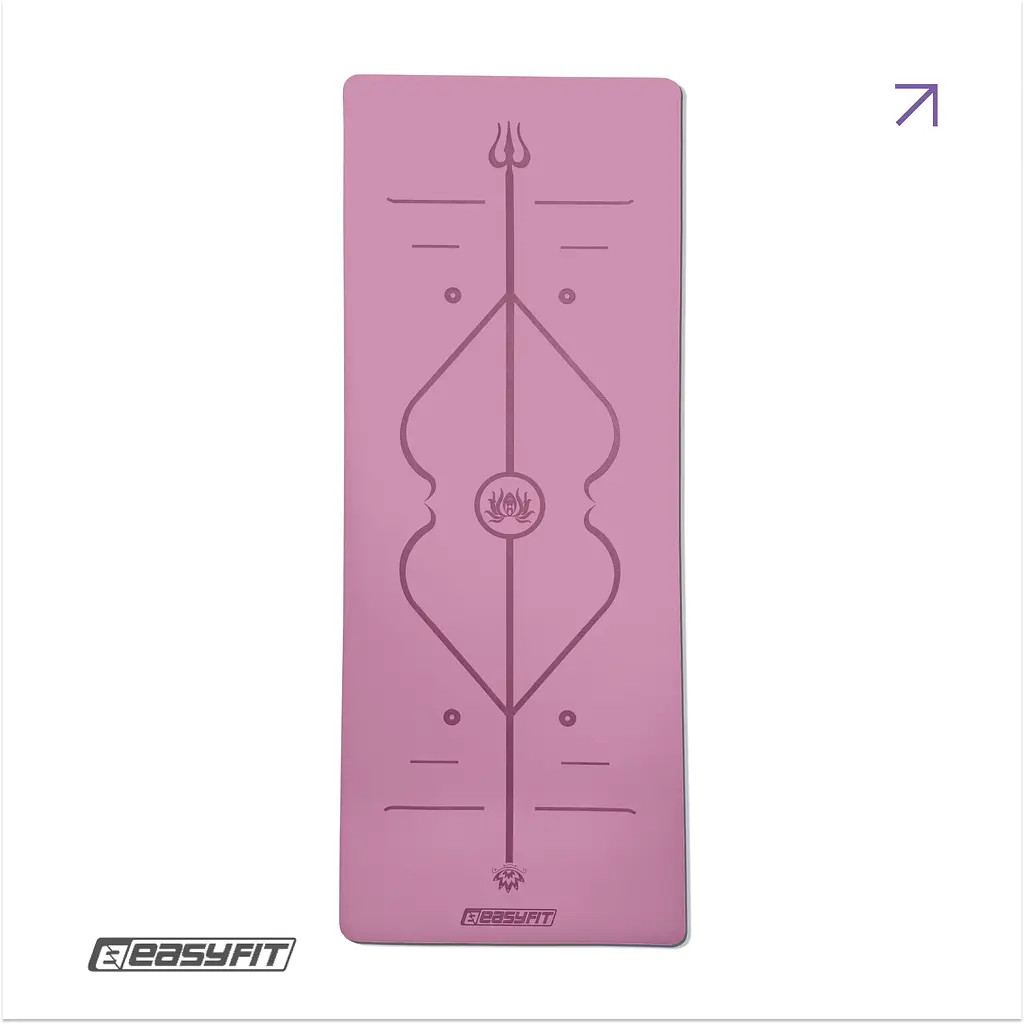 Коврик для йоги профессиональный EasyFit Pro каучук 5 мм Розовый - фото 2