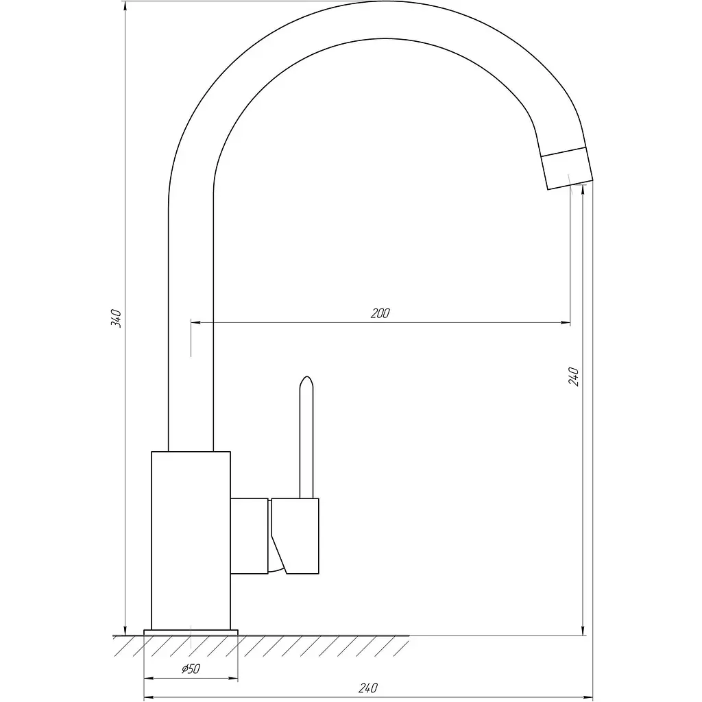 Змішувач для кухні Topaz Barts TB 07403-H36 (15770) - фото 4