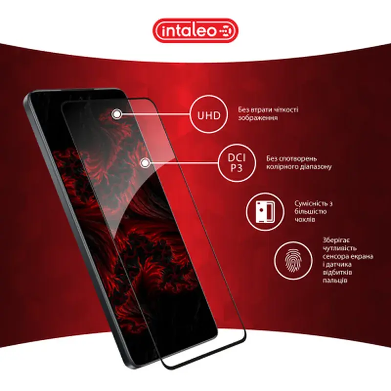 Скло захисне Intaleo Full Glue Xiaomi 14T Black (1283126603365) - фото 4