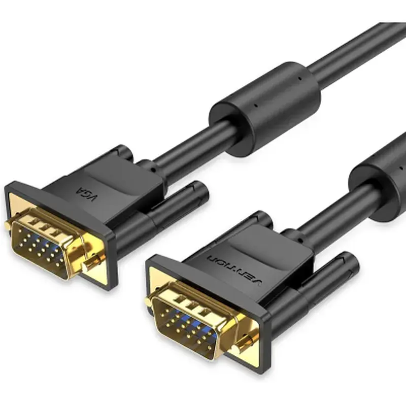 Кабель мультимедійний VGA M to VGA M 10.0m black Vention (DAEBL)