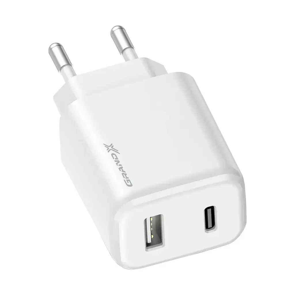 Зарядний пристрій Grand-X CH-890 швидке заряджання 1xUSB-C PD 20 Вт + 1xUSB QC 4.0 + AFC SCP FCP чорний (CH-890) - фото 2