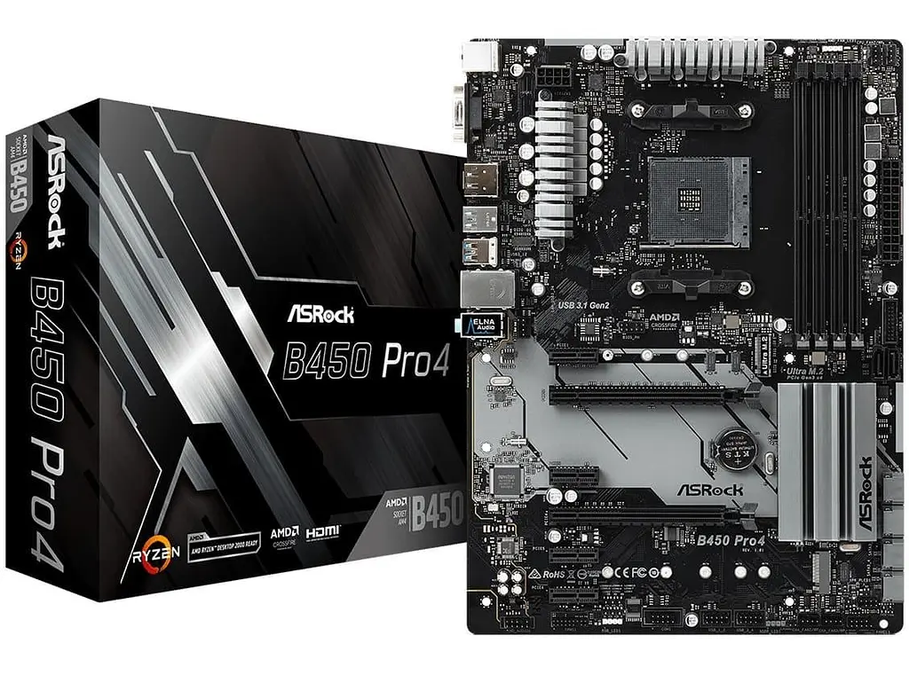 Материнська плата AsRock B450 Pro4 (B450 Pro4) (Socket AM4, AMD B450, ATX) Б/в - фото 5