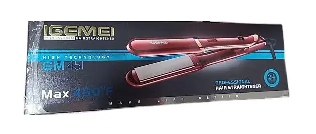 Професійна праска - випрямляч Gemei GM-451 з терморегулятором Червоний - фото 5
