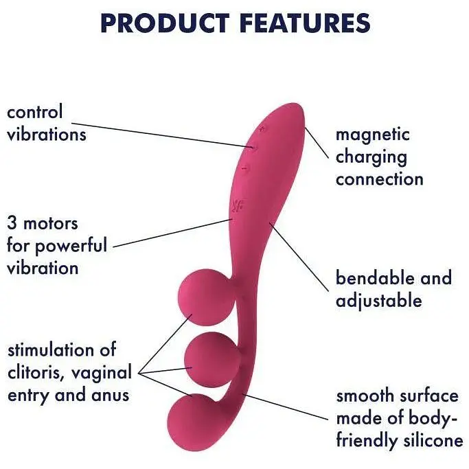 Універсальний вібратор Satisfyer Tri Ball 1, 3 двигуна гнеться - фото 7