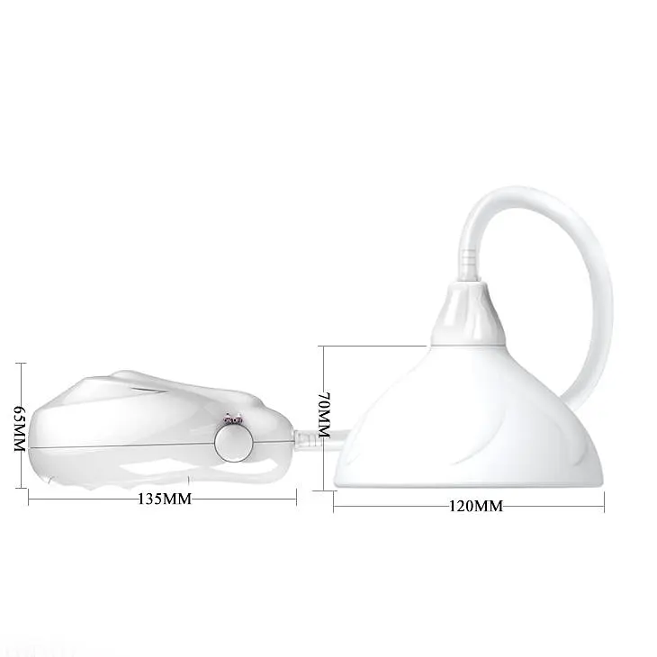 Помпа для грудей Pretty Love Breast Vibrating Massager 7 см білий - фото 8