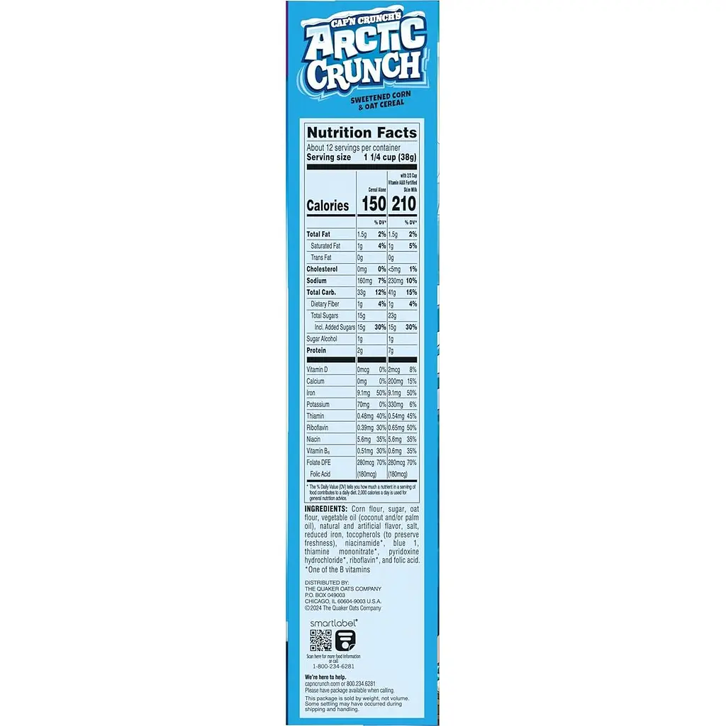 Сухий сніданок Cap'n Crunch Cereal Arctic Crunch Vanilla Limited Edition 440г - фото 7