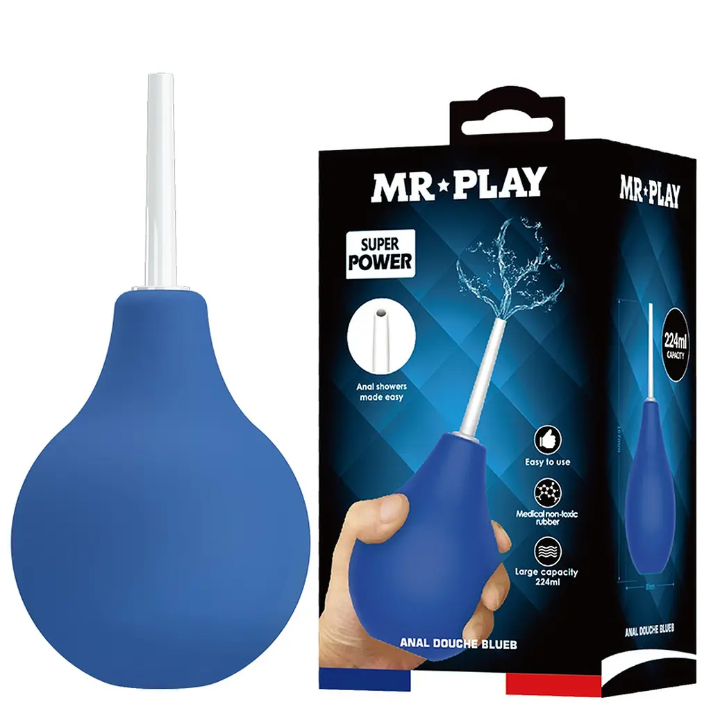 Анальний душ MR Play Anal Douche Blueb 224 мл (синій) - фото 2