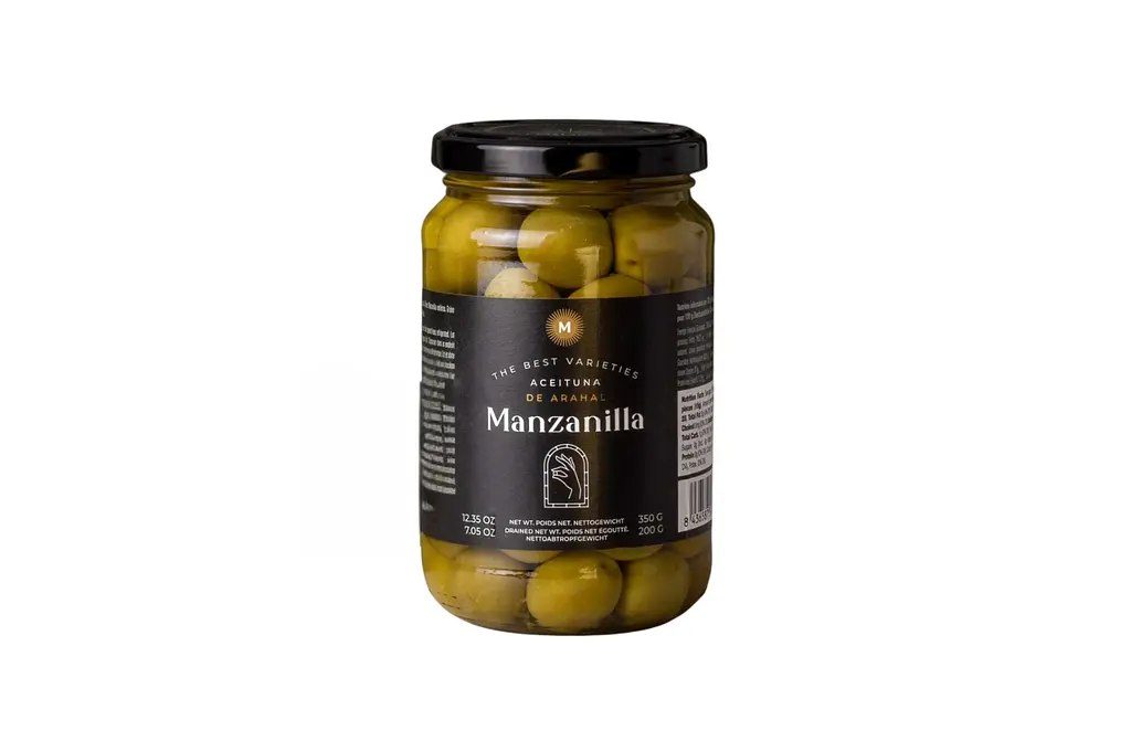 Оливки зелені «Manzanilla» з кісточкою ТМ "Don Gastronom", 370 г