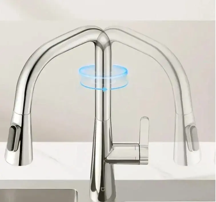 Смеситель для кухни Mijia pull-out kitchen faucet S1 с выдвижной лейкой - фото 6