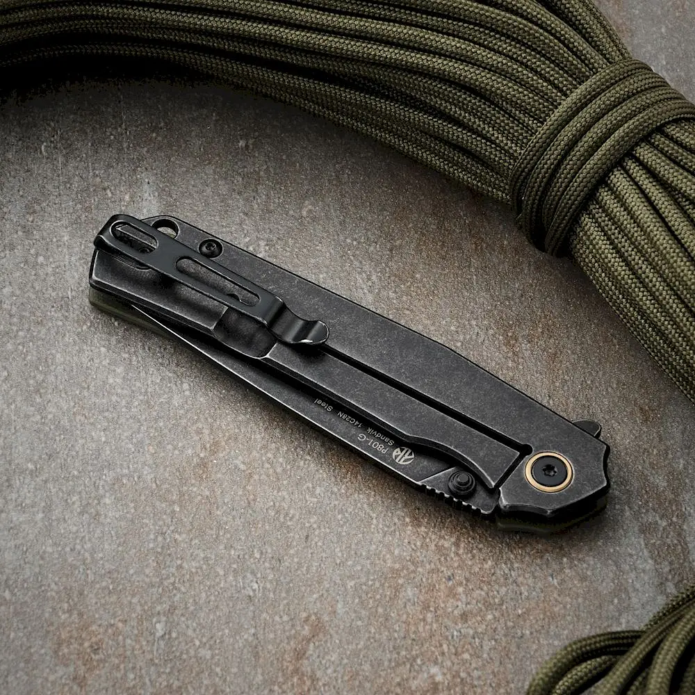 Нож складной туристический Ruike P801-G, (8.6 см) 14C28N/G10 оливковый - фото 28