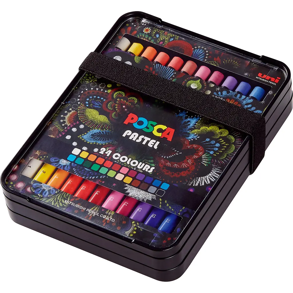 Пастель воскова Uni Posca Pastel 24 кольори (KPA-100/24C) - фото 2