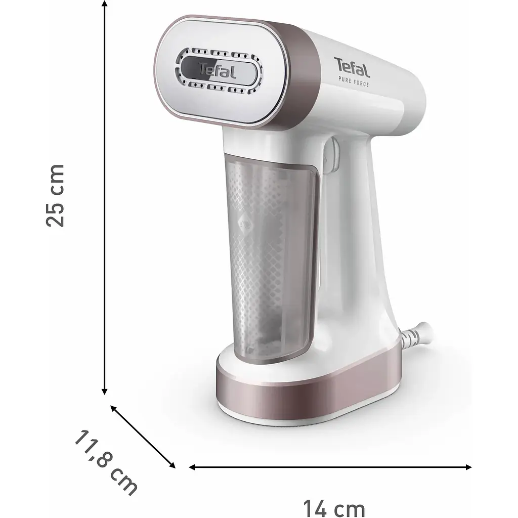 Компактний відпарювач Tefal Pure Force 2 в 1 білий (DT8720E0) - фото 9
