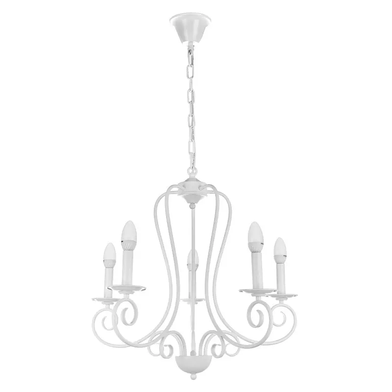 Люстра подвесная Brille свеча E14 40W WH (BKL-589S/5) - фото 4