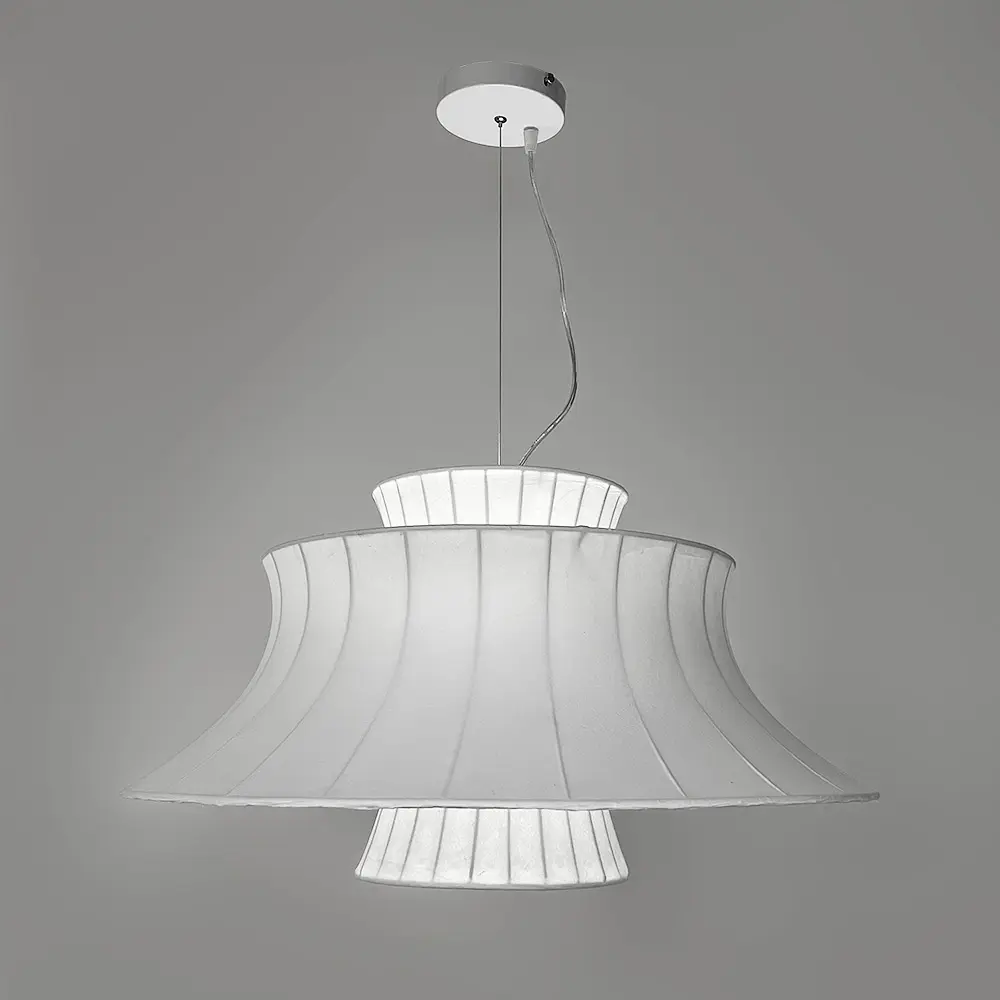 Люстра с многоуровневым белым абажуром Ø 60 см Ст. PL 055-600 | Line F - фото 9