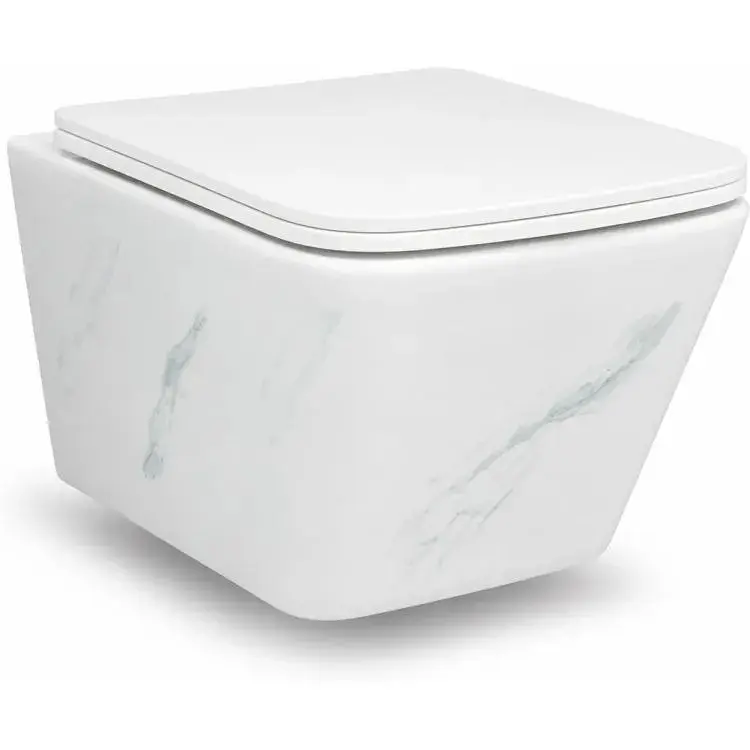 Підвісний безободковий унітаз VBI Caprera Tornado 52x36 см marble nature VBI-020304
