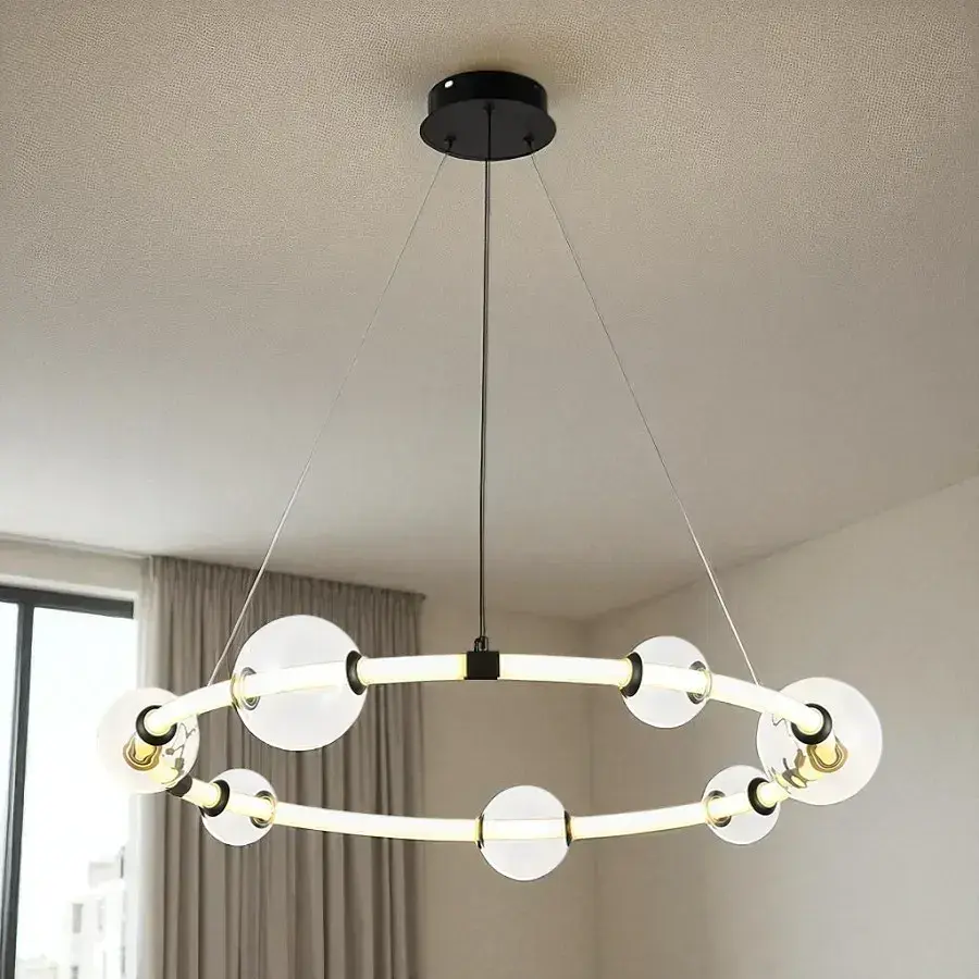 Люстра стельова LED Levistella 7812021 (750) BK, 20W, 3000K, чорний акрил, сучасний стиль - фото 2