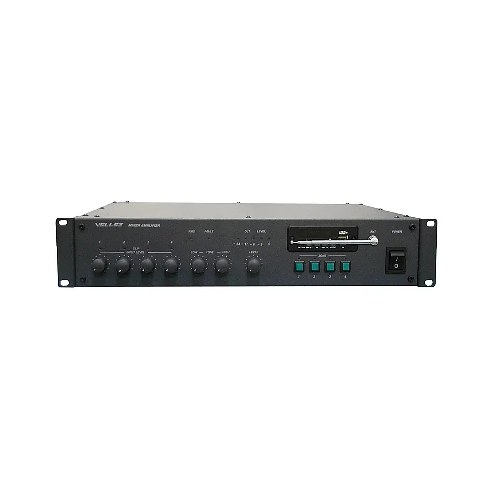 Підсилювач-мікшер Vellez 600ПП029М-FM/МР, 4 зони, 600W (11-00310)