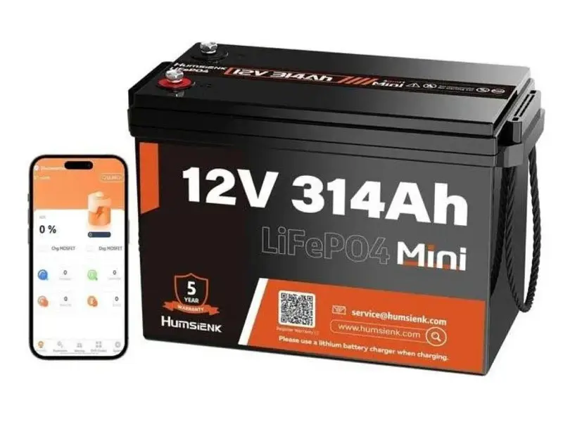Акумулятор для ДБЖ/інвертора Humsienk LiFePO4 12V 314Ah Bluetooth (HS12V314AH200MINIBT) - фото 2