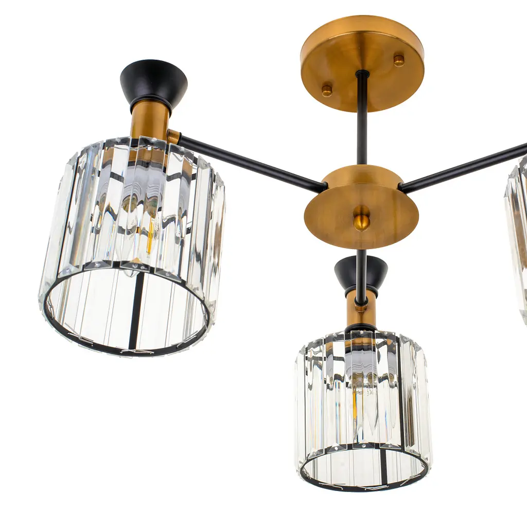 Люстра Brille для коридора E27 60W BK+GDB (LK-715S/3) - фото 5