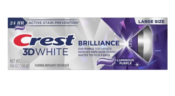 Зубна паста відбілююча Crest 3D White Brilliance Luminos Purple 130 г