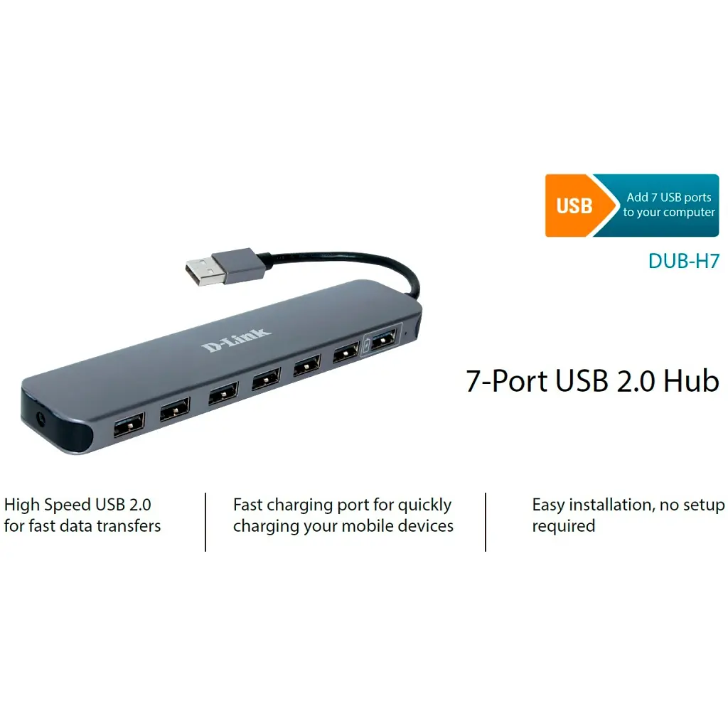 Концентратор D-Link DUB-H7 - фото 2
